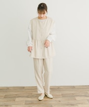 ペプラムブラウス×パンツ3セット