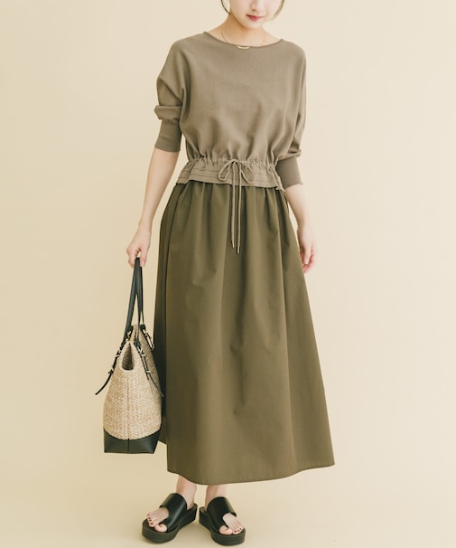 ニットドッキングワンピース