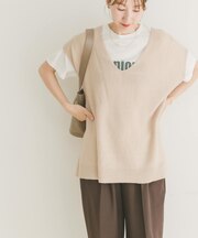アンゴラタッチユルVニットベスト