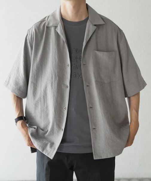 F.S.オープンカラー半袖シャツ