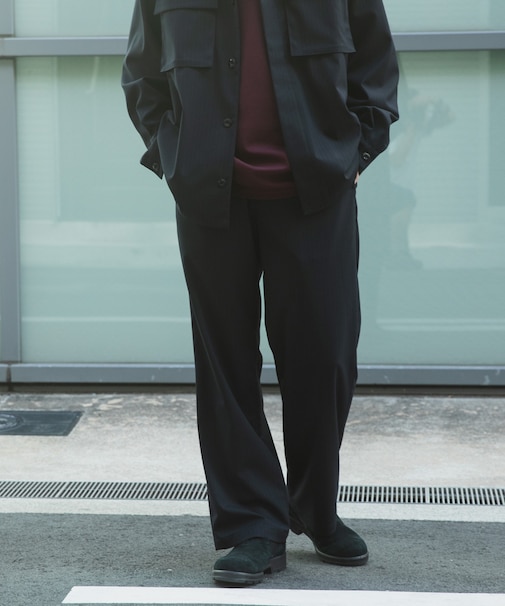 Pinstripe Straight Pants