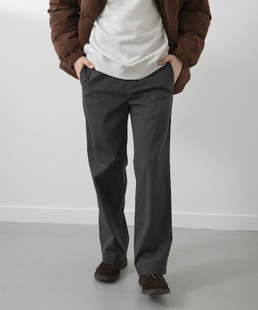 Pinstripe Straight Pants