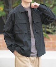 Pinstripe Flyfront Jacket