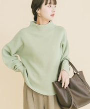 『イージーケア／静電気防止』ボトルネックニットプルオーバー(楽着シリーズ)