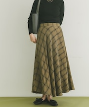 チェックフレアスカート