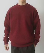 タスマニア メリノウール100 クルーネックニット