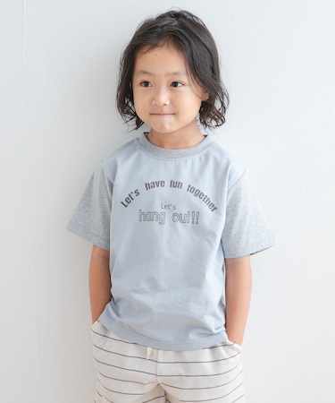 『WEB／一部店舗限定サイズ』配色ロゴTシャツ(KIDS)