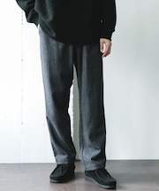 ウール混ヘリンボーンイージートラウザー