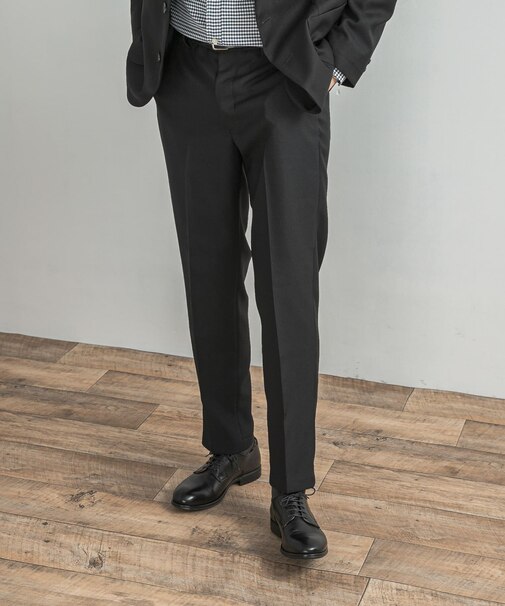 LIFE STYLE TAILOR ウールライクツイルコンフォータブルパンツ