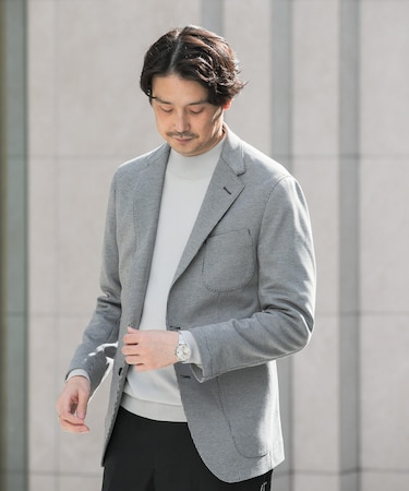 LIFE STYLE TAILOR ニットジャージジャケット