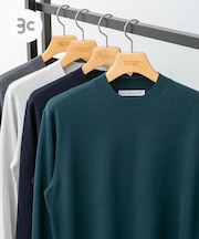 LIFE STYLE TAILOR　マシンウォッシャブルハイゲージクルーニット