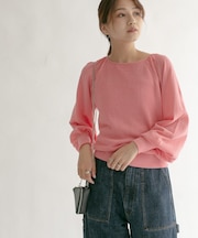 BACKオープンボリュームスリーブニット