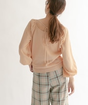 BACKオープンボリュームスリーブニット