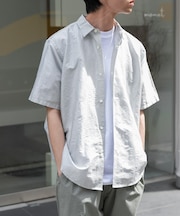 FORK&SPOON　リネンワッシャーレギュラーカラーシャツ