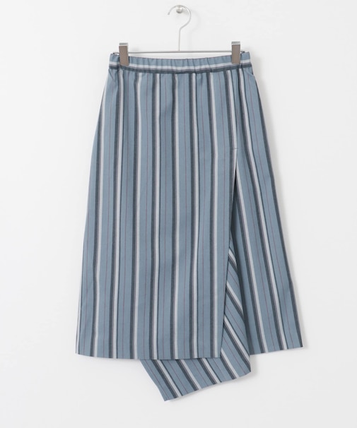 アシンメトリーヘムストライプスカート∴