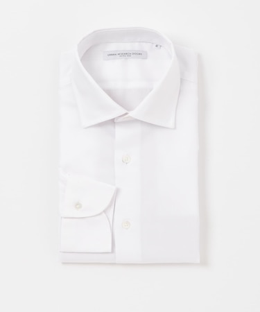 『イージーケア』LIFE STYLE TAILOR　セミワイドツイル無地シャツ