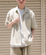 FORK&SPOON　ピグメントプリントシャツ