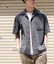 FORK&SPOON　ピグメントプリントシャツ