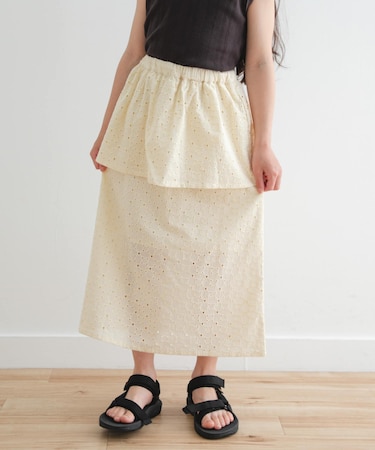 コットンレースティアードスカート(KIDS)