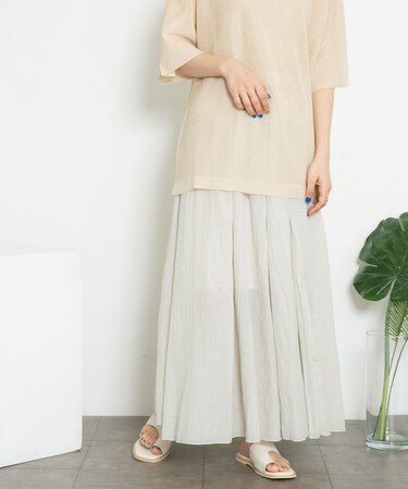 シアーボリュームフレアスカート