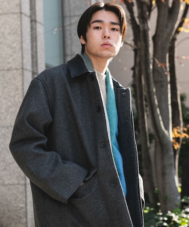 ウールブレンドカバーオール