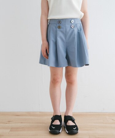 『WEB／一部店舗限定サイズ』フロントボタンキュロットパンツ(KIDS)