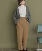 フロントボタンサスペンダー付きパンツ