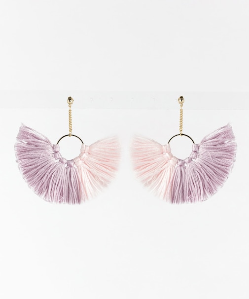 ボリュームタッセルピアス∴