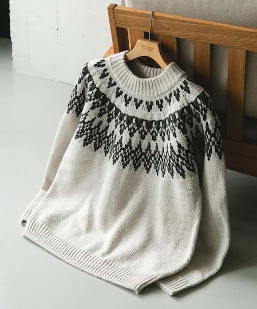 求心柄モックネックニット