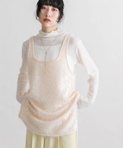 グリッターフェザータンクトップ