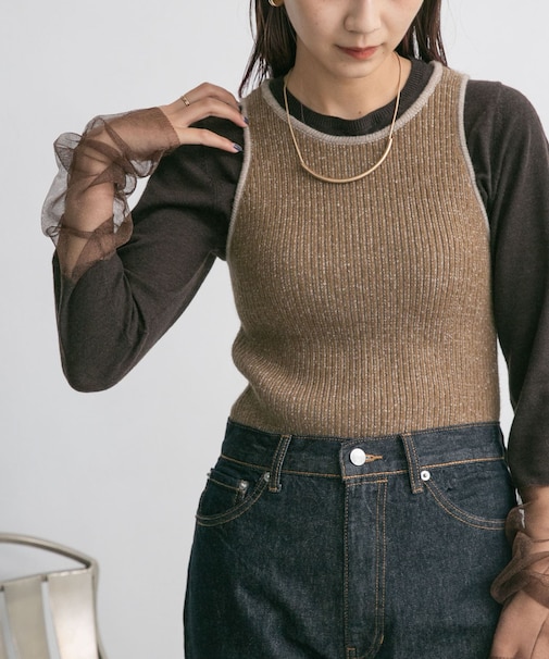 アメスリニットタンクトップ