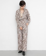 townプリントジャンプスーツ∴