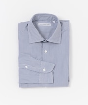 『イージーケア』LIFE STYLE TAILOR　セミワイド細ストライプシャツ