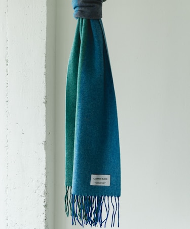 カシミヤブレンドパネルマフラー