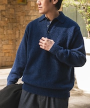 ブークレ ニットポロシャツ