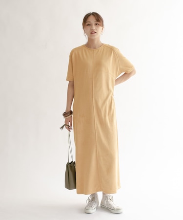 スエードロングワンピース