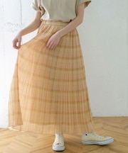 チェック消しプリーツスカート∴