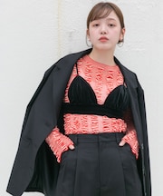 シャーリングコンパクトニット