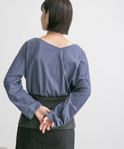 アシメネックカットソー