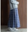 チェックプリーツイージースカート