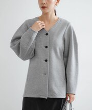 ボリュームスリーブ裏起毛カーディガン