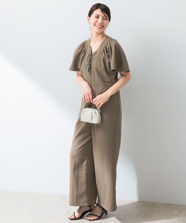 F by ROSSO フレアスリーブオールインワン