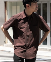 『XLサイズあり』マイクロサッカーレギュラーカラー半袖シャツ