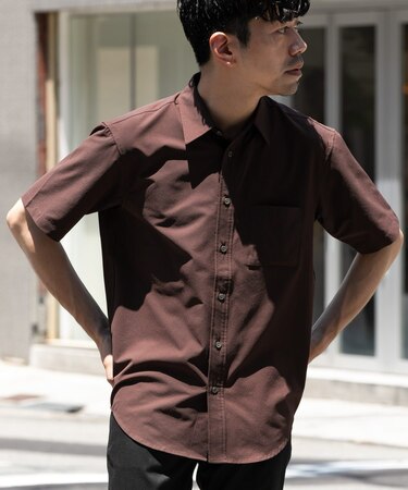 『XLサイズあり』マイクロサッカーレギュラーカラー半袖シャツ