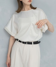 『WEB／一部店舗限定』ウォッシャブルポケットデザインシャツブラウス