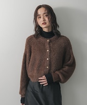 『一部WEB限定カラー』ラメシャギークロップドカーディガン