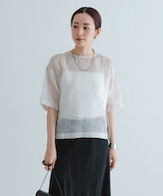 シルクブレンドシアーブラウス