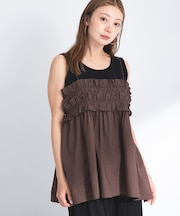 コットンフリルキャミソール