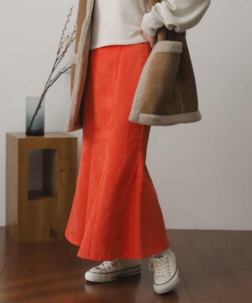 コーデュロイマーメイドスカート