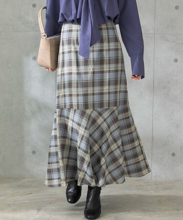 切替マーメイドスカート